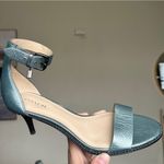Coach New Maude heels size 7.5 kitten heels Blue gray minimalist gun metal Photo 6