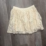 Forever 21  White Ivory Floral Lace mini Skirt Photo 1