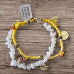 Free People NWT  Spinner Anklet in Neon Yellow Photo 2