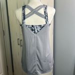 Jockey Gray/Grey and black Relaxed Cut Out Tank Top with built in sports bra Gray Size L Photo 3