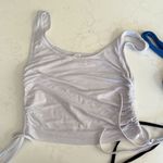 Cotton On Blue, Black, and White Ruched Tank Tops. Size small. 3 tops Photo 4