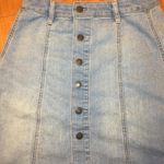 Mossimo Supply Co MOSSIMO Button Down Blue Denim Jean Skirt Size 4 Photo 1