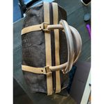 Authentic CELINE C Horse Carriage Hand Boston Bag Canvas Leather Brown Photo 2