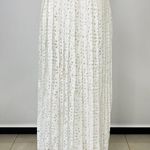 $ 458 NWOT See by Chloe Eyelet Lasercut Pleated Midi Skirt White Size 40/ US 6 Photo 5