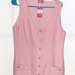 Dotti Light Pink Barbiecore Tweed Button Front Shift Dress New with tags (NWT) Size 14 Photo 0