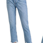 AGOLDE ‎ Riley High Rise Slim Straight Raw Hem Crop Jeans Size 27 Photo 0
