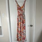 Gap NWT  White Pleated Maxi Dress Sleeveless Spaghetti Strap Size 6 Foral Beachy Photo 4