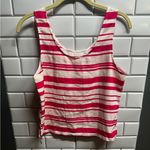 Lush Clothing Lush | Hot Pink & White Striped Sleeveless Cropped Blouse | Size Small Photo 10