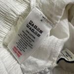 Joie  Womens White Pajama Set Shorts Top Swiss Dot Lace Detail Cotton Size L Photo 7