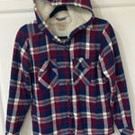 Boston Traders  Women's Plaid Hoodie Fleece Lined Shacket Size Small Photo 0