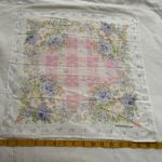 White and pink gingham floral print bandana 0809 Photo 3