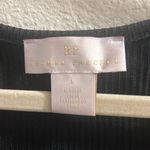 Rachel Parcell ✨ Ribbed Puff Sleeve Black Sz Large Tee✨ Photo 4