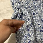 Apiece Apart  High Waist Floral Blue Shorts Size Large Photo 5