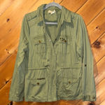 Ashley by 26 International Ashley gold studded army green military anorak jacket Photo 0