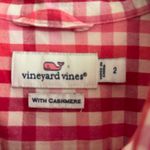 Vineyard Vines Women’s Size 2  With Cashmere Button Down Shirt Red Gingham Photo 2