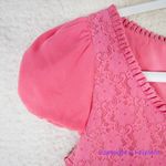 Vintage Season Wind Barbie hot pink barbiecore short sleeve tiered dress, XXS Photo 8