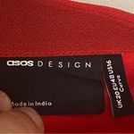 ASOS  Design women’s black Elegant Red Pleated cami Dress size 16 Photo 8