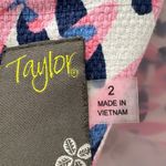 Taylor Pink and Blue Patterned Dress Size 2 Photo 1