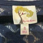 Fig & Flower Anthropologie baby blue embroidery lace‎ blouse size S Blue Photo 2