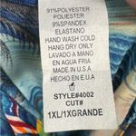 Vintage 90s tropical Hawaiian sunset print maxi beach dress size 1XL Blue Photo 2