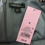 Wild Fable  Mini Slip Dress Sleeveless Satin Slit Floral Blue Gray M Photo 2