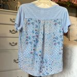 belle du jour Light Blue Women's Flowy Top with Pocket Photo 1