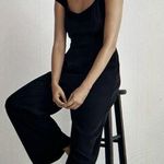 Madewell Grace Cap Sleeve Wide Leg Crop True Black Jumpsuit US Women's Sz 4 Photo 1