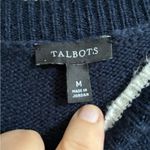 Talbots  Navy Blue Sweater with White Trim M Photo 5