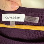 Calvin Klein Womens Purple Mixed Media Pullover Sweater | Office Casual Classic Photo 6