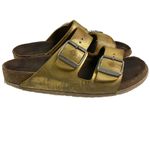 Birkenstock Arizona Gold Sandals 38 Womens 7 has some wear Photo 1