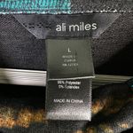 Ali Miles Sweater Women L Embroidered Colorblock Cowl Neck Oversized Tunic Art Black Size L Photo 5