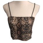 SheIn Faux Snakeskin Print Crop Top Photo 0