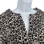 Karen Kane Black Cream Animal Cheetah Leopard V-Neck Short Sleeve Midi Dress XL Photo 1