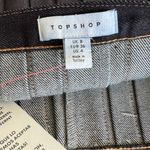 ASOS Topshop Pleated Denim Mini Skirt Raw Indigo Structured Size 4 Size 6 NWT Photo 7