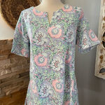 Talbots  Pink and Green pastel colors Floral Blouse Photo 0