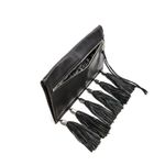 Rebecca Minkoff  Kinga Leather Tassel Clutch‎ Black Photo 1