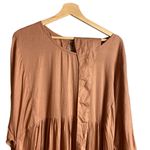 ELF HANDMADE long sleeve Thalia tiered midi dress Orange Size XXL Photo 8