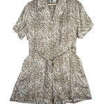 Revolve New Lita by Ciara Womens Neutral Tiger Viscose Romper Size L MSRP $348 Photo 0