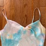 ZARA pastel pink blue and yellow tie dye cowl neck tank top Photo 1