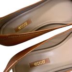 Ecco  Leather Ballet Flats 39 Brown Comfort Classic Round Toe Shoes Photo 6