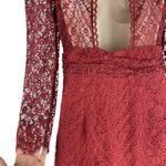 Saylor Celia Puff Shoulder Lace Mini Dress Russet Orange Size XS Photo 10