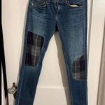 Rag and Bone  The Dre Jeans with Plaid Patches Photo 0