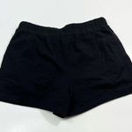 Madewell Solid Black Ribbed Textured Knit High Waisted Casual Shorts XS Lounge Photo 5