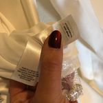 Lulus NWOT Regal Aura White Satin Long Sleeve Blazer Romper Size S Photo 13