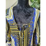 Violet Sky Women's M Bathing Suit Beach Cover Blue and Yellow Funky Patterns Size M Photo 6