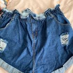 SheIn Elastic Blue Jean Shorts Photo 0