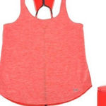 Under Armour  Heat Gear Loose Hot Pink Orange Racerback Tank‎ Top SMALL  Workout Photo 0