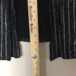 Onyx Nite  Black with silver Metallic Stripes Womens Evening Blazer size medium Photo 6