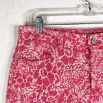 Talbots  Size 6 Jeans Slim Crop Pink White Floral Print‎ Stretch Skinny 1134 Photo 7