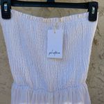Free People NWT Girl and the Sun size extra small white dainty ruffle smocked tube romper Photo 6